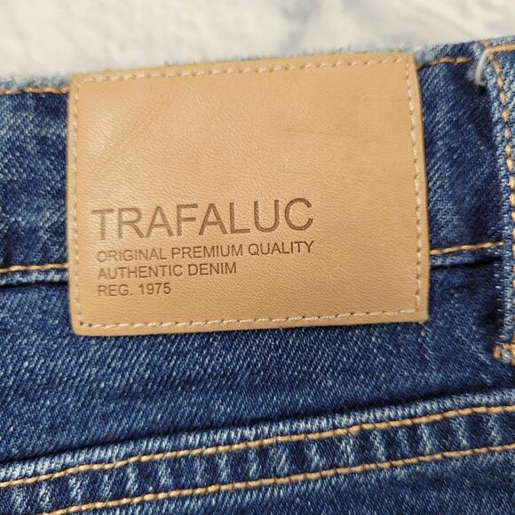 Zara Denim Trafaluc Shorts with Red Racing Stripe size 6 - Picture 5 of 13